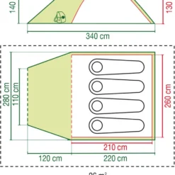 Coleman Darwin 4 Plus Koepeltent - 4-Persoons - Groen -Aanbiedingen Kampeer Zen Winkel 1003x1200 1