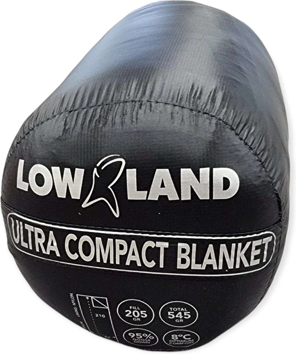 LOWLAND OUTDOOR® Ultra Compact Blanket - Donzen Slaapzak - Gewicht 495g - 210x80 Cm - Comfort Temperatuur +8°C 8 LOWLAND OUTDOOR® Ultra Compact Blanket - Donzen Slaapzak - Gewicht 495g - 210x80 Cm - Comfort Temperatuur +8°C - Afbeelding 6