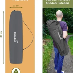 Skandika Moonchair Sirkka – Campingstoelen – Klapstoel – Vouwstoel – Kampeerstoel - Grote, Comfortabele, Campingstoel Opvouwbaar, Gepolsterd, Koelvak, Drinkhouder, Draaggreep En Draagtas, Antislipvoetjes - Max. 150 Kg – Zwart/grijs -Aanbiedingen Kampeer Zen Winkel 1022x1200 1