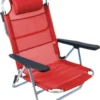 Bo-Camp Beach Chair - Monaco - Aluminium - Rood -Aanbiedingen Kampeer Zen Winkel 1032x1200 1