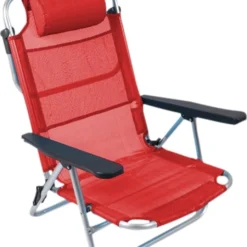 Bo-Camp Beach Chair - Monaco - Aluminium - Rood