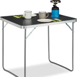 Relaxdays Campingtafel Inklapbaar - Aluminium Klaptafel - Vouwtafel Camping - Koffermodel