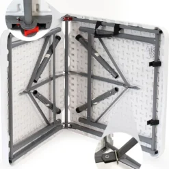 Toboli Klaptafel 120x60x74cm Campingtafel Wit; Bijzettafel, Inklapbare Tafel - Multistrobe -Aanbiedingen Kampeer Zen Winkel 1063x1200