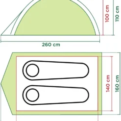 Coleman Darwin 2 Koepeltent - 2-Persoons - Groen -Aanbiedingen Kampeer Zen Winkel 1065x1200 2