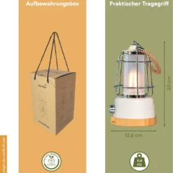 Skandika Kiruna LED-Lamp – Tentlampen – Campinglampen – Buiten Lantaarn – Buitenverlichting – Buiten Lamp - Retro Outdoor Camping Lamp Met Powerbank, Traploos Dimbaar, Draadloos, Oplaadbare Batterij, USB, Warm En Koud Wit, 75h Lichtduur – Groen -Aanbiedingen Kampeer Zen Winkel 1084x1200