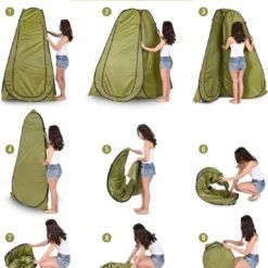 NordFalk Douchetent Pop-up 190 Cm - Camping Douche - Omkleedtent - Incl. Tentharingen En Draagtas - Groen -Aanbiedingen Kampeer Zen Winkel 1098x1200 3
