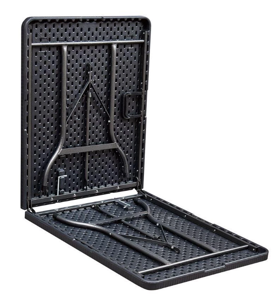 ERRO Vouwtafel - Wickerlook - 180x74cm - Zwart 5 ERRO Vouwtafel - Wickerlook - 180x74cm - Zwart - Afbeelding 3