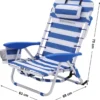 Naqsh Store Strandstoel Met Hoofdkussen, Aluminium, Draagbare Vouwstoel, Campingstoel, Opvouwbaar En Verstelbaar, Zoals Een Rugzak Draagbaar, Buitenstoel, Blauw En Wit Gestreept GCB62BU -Aanbiedingen Kampeer Zen Winkel 1121x1200 1