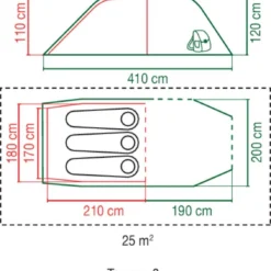 Coleman Tasman 3 Tunneltent - 3-Persoons - Groen -Aanbiedingen Kampeer Zen Winkel 1129x1200 2