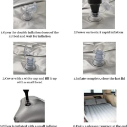 Opblaasbaar Matras Voor In De Auto, Opblaasbaar Bed, Opvouwbaar, Comfortabele Autostoel, Automatras Met Elektrische Luchtpomp En 3 Adapters, 2 Kussens En Draagtas, Voor Camping, Reizen (zwart) -Aanbiedingen Kampeer Zen Winkel 1131x1200