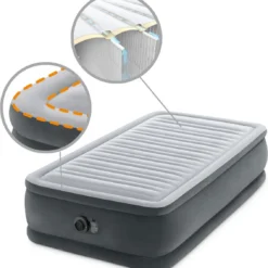 Intex Luchtbed - 1-Persoons - 99 X 191 X 46 Cm - Grijs - Met Ingebouwde Pomp, Hoeslaken Antraciet En Reparatieset -Aanbiedingen Kampeer Zen Winkel 1133x1200 1