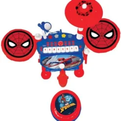 Lexibook Spider-Man Elektronische Drumkit Voor Kinderen, Realistisch Drumgeluid, 8-toetsen Toetsenbord, Mp3-stekker, Inclusief Stoel, Blauw/rood, K610SP -Aanbiedingen Kampeer Zen Winkel 1134x1200