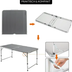 Casaria Campingtafel – Inklapbaar Verstelbaar - 120x60x70 Cm Grijs 15 Casaria Campingtafel – Inklapbaar Verstelbaar - 120x60x70 Cm Grijs -Aanbiedingen Kampeer Zen Winkel 1149x1200 1