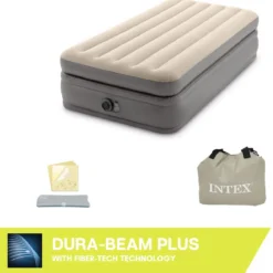 Intex Prime Comfort - Luchtbed - 1-Persoons - 99x191x51 Cm (BxLxH) - Grijs - Met Ingebouwde Motorpomp 15 Intex Prime Comfort - Luchtbed - 1-Persoons - 99x191x51 Cm (BxLxH) - Grijs - Met Ingebouwde Motorpomp -Aanbiedingen Kampeer Zen Winkel 1184x1200