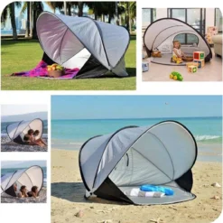 Deryan Luxe Pop Up Strandtent XXL - Anti-UV 50+ - Zilver -Aanbiedingen Kampeer Zen Winkel 1185x1200 2