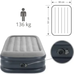 Intex Luchtbed - 1-Persoons - 99 X 191 X 42 Cm - Grijs - Met Pomp, Hoeslaken Antraciet En Reparatieset 12 Intex Luchtbed - 1-Persoons - 99 X 191 X 42 Cm - Grijs - Met Pomp, Hoeslaken Antraciet En Reparatieset -Aanbiedingen Kampeer Zen Winkel 1189x1200 1