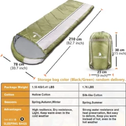 COVACURE 1.5/0.8kg Slaapzak, 3 Seizoenen Ultra Warm & Lichtgewicht Slaapzak Voor Volwassenen, Envelop Compacte Outdoor Slaapzakken Met Draagbare Compressie Tas Voor Camping, Rugzakken, Wandelen... 10 COVACURE 1.5/0.8kg Slaapzak, 3 Seizoenen Ultra Warm & Lichtgewicht Slaapzak Voor Volwassenen, Envelop Compacte Outdoor Slaapzakken Met Draagbare Compressie Tas Voor Camping, Rugzakken, Wandelen... -Aanbiedingen Kampeer Zen Winkel 1189x1200 2