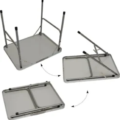 Alu Campingtafel 70x55cm - Inklapbbar Kampeertafel - Picknicktafel Licht Vouwtafel Klaptafel Grijs -Aanbiedingen Kampeer Zen Winkel 1192x1200 4