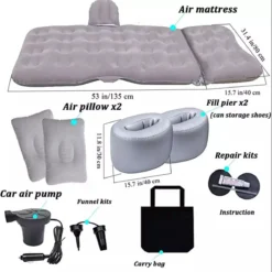 Sophie's Planet® - Auto Luchtbed Met Kussens En Pomp (Grijs) - Auto Matras - Achterbank Matras - Autobed - Car Matress - Comfortabel In De Auto Slapen -Aanbiedingen Kampeer Zen Winkel 1196x1200 1