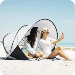 Deryan Luxe Pop Up Strandtent XXL - Anti-UV 50+ - Zilver -Aanbiedingen Kampeer Zen Winkel 1197x1200 30