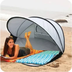 Deryan Luxe Pop Up Strandtent XXL - Anti-UV 50+ - Zilver -Aanbiedingen Kampeer Zen Winkel 1197x1200 31