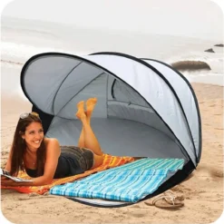 Deryan Luxe Pop Up Strandtent XXL - Anti-UV 50+ - Zilver -Aanbiedingen Kampeer Zen Winkel 1198x1200 11