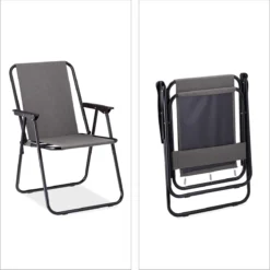 Relaxdays Campingstoel Inklapbaar Set Van 2 - Klapstoel 100 Kg - Visstoel Met Armleuningen - Grijs -Aanbiedingen Kampeer Zen Winkel 1198x1200 8