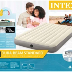 Intex Luchtbedset Intex Luchtbed - 2-Persoons - 152 X 203 X 25 Cm - Beige + Intex Elektrische Pomp - 650 Liter/min + Hoeslaken Wit + Reparatieset -Aanbiedingen Kampeer Zen Winkel 1200x1008 4