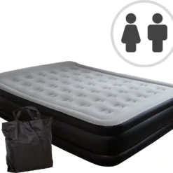 BluMill Luchtbed - 2-persoons - Ingebouwde Pomp - 203x152x36 Cm - Duurzame Keuze
