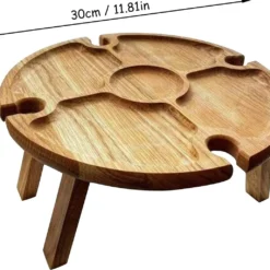 Merkloos Opvouwbare Draagbare Picknicktafel, Outdoor Opvouwbare Lichtgewicht Kampeertafel 30,5 Cm Kleine Houten Wijnpicknicktafel Voor Feest, Strand, Tuin, Camping, Barbecue, Reizen -Aanbiedingen Kampeer Zen Winkel 1200x1027 2
