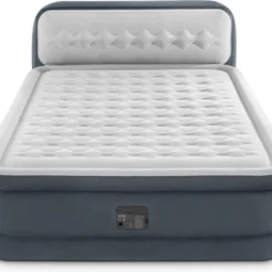 Intex 64448 - Queen Deluxe Ultra-Plush Zelfopblazend 2-persoons Luchtbed Met Hoofdboord (203x152x46cm) -Aanbiedingen Kampeer Zen Winkel 1200x1031