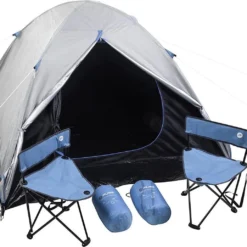 MaxxSport Camping Set - 2 Persoons - Tent + Slaapzakken + Campingstoelen - 200x190x120cm -Aanbiedingen Kampeer Zen Winkel 1200x1032 7