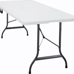 Casaria Tuintafel Opvouwbaar – Met Draaggreep 220x70 Cm – Wit