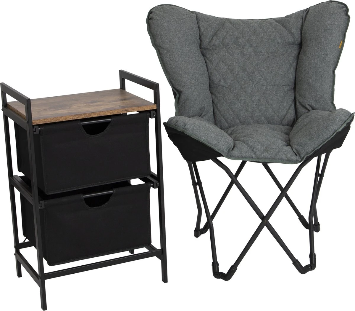 Bo-Camp Campingvlinderstoel - Himrod - Inklapbaar - Groen 3 Bo-Camp Campingvlinderstoel - Himrod - Inklapbaar - Groen