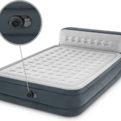 Intex 64448 - Queen Deluxe Ultra-Plush Zelfopblazend 2-persoons Luchtbed Met Hoofdboord (203x152x46cm) -Aanbiedingen Kampeer Zen Winkel 1200x1049