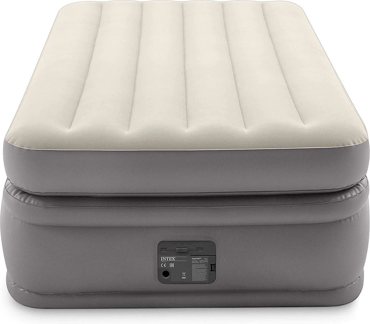 Intex Prime Comfort - Luchtbed - 1-Persoons - 99x191x51 Cm (BxLxH) - Grijs - Met Ingebouwde Motorpomp 4 Intex Prime Comfort - Luchtbed - 1-Persoons - 99x191x51 Cm (BxLxH) - Grijs - Met Ingebouwde Motorpomp - Afbeelding 2