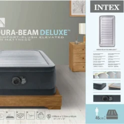 Intex Luchtbed - 1-Persoons - 99 X 191 X 46 Cm - Grijs - Met Ingebouwde Pomp, Hoeslaken Wit En Reparatieset -Aanbiedingen Kampeer Zen Winkel 1200x1054 3