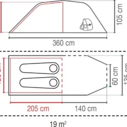 Coleman Cortes 2 Tunneltent - 2-Persoons - Blauw/Wit -Aanbiedingen Kampeer Zen Winkel 1200x1056 3