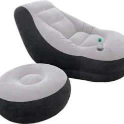 Intex Lounge Stoel - Ultra Lounge - Opblaasbaar - Grijs/zwart -Aanbiedingen Kampeer Zen Winkel 1200x1063