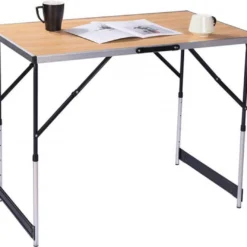 Kamyra® Campingtafel Inklapbaar - Kampeertafel, Partytafel - Opvouwbaar, Lichtgewicht & In Hoogte Verstelbaar - Aluminium/Hout -Aanbiedingen Kampeer Zen Winkel 1200x1066 3