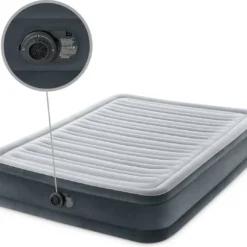 Intex Luchtbed - Twijfelaar - 137 X 191 X 33 Cm - Grijs - Met Ingebouwde Pomp, Hoeslaken Antraciet En Reparatieset 16 Intex Luchtbed - Twijfelaar - 137 X 191 X 33 Cm - Grijs - Met Ingebouwde Pomp, Hoeslaken Antraciet En Reparatieset -Aanbiedingen Kampeer Zen Winkel 1200x1073