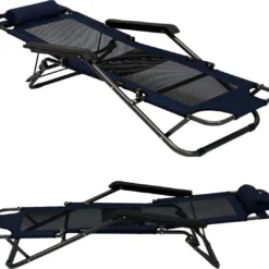 Ligstoel 155x60cm - Opvouwbaar Campingstoel Ligbed Strandstoel Tuinstoel Vouwligstoel Blauw -Aanbiedingen Kampeer Zen Winkel 1200x1080 1