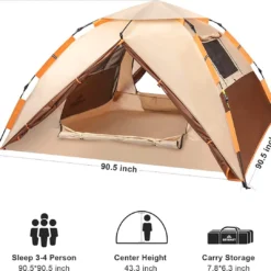 Merkloos Kamping Tent / Absolutely Waterproof, Lightweight Camping Tent With - Tent Ideal For Camping In The Garden, Dome Tent, 15 Merkloos Kamping Tent / Absolutely Waterproof, Lightweight Camping Tent With - Tent Ideal For Camping In The Garden, Dome Tent, -Aanbiedingen Kampeer Zen Winkel 1200x1083 5