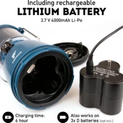 Favour L0818 Retro Camping Lamp Oplaadbaar LED, 320 Lumen, IP64 Waterdicht, Draagbare Kampeerlamp, Tentlamp, Acculamp, Traploos Dimbare Lamp Incl. Kaarslicht-modus, Blauw -Aanbiedingen Kampeer Zen Winkel 1200x1090 8