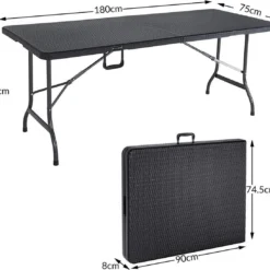 Casaria Tuintafel Opvouwbaar – Met Draaggreep 180x75 Cm – Zwart 14 Casaria Tuintafel Opvouwbaar – Met Draaggreep 180x75 Cm – Zwart -Aanbiedingen Kampeer Zen Winkel 1200x1093 4