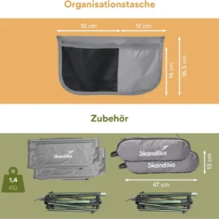 Skandika Campingstoel Compact SET – Campingstoelen – Campingstoel Tot 150 Kg Belastbaar - Kampeerstoel, Visstoel, Kleine Pakmaat, Opvouwbaar, Stabiel, Licht, Comfortabel Gepolsterd – Draagtas Meegeleverd – Vouwstoel – Kampeermeubelen – Grijs -Aanbiedingen Kampeer Zen Winkel 1200x1117
