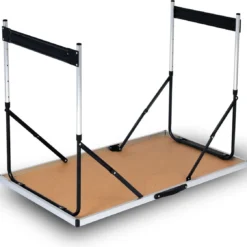 Kamyra® Campingtafel Inklapbaar - Kampeertafel, Partytafel - Opvouwbaar, Lichtgewicht & In Hoogte Verstelbaar - Aluminium/Hout -Aanbiedingen Kampeer Zen Winkel 1200x1121 1