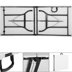 Casaria Tuintafel Opvouwbaar – Met Draaggreep 220x70 Cm – Wit -Aanbiedingen Kampeer Zen Winkel 1200x1121 2