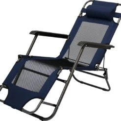 Ligstoel 155x60cm - Opvouwbaar Campingstoel Ligbed Strandstoel Tuinstoel Vouwligstoel Blauw -Aanbiedingen Kampeer Zen Winkel 1200x1129 1