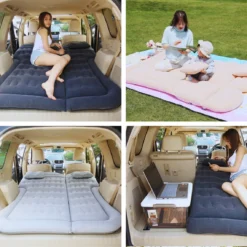 Opblaasbaar Auto Matras - Auto Luchtbed Grijs - Achterbank En Achterbak - Tweepersoons 3-in-1 Universeel Automatras - Inclusief Elektrische Pomp En Accessoires - Kampeer Luchtbed Voor Reizen -Aanbiedingen Kampeer Zen Winkel 1200x1143 1